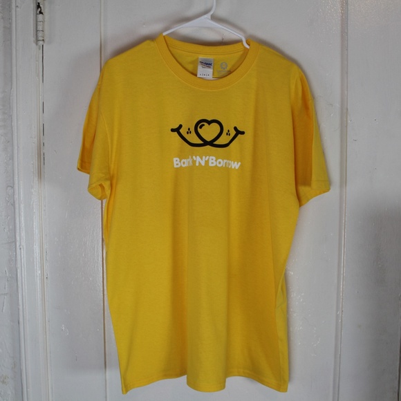 Gildan Other - NWOT BARK 'N' BORROW YELLOW T-SHIRT SIZE L…